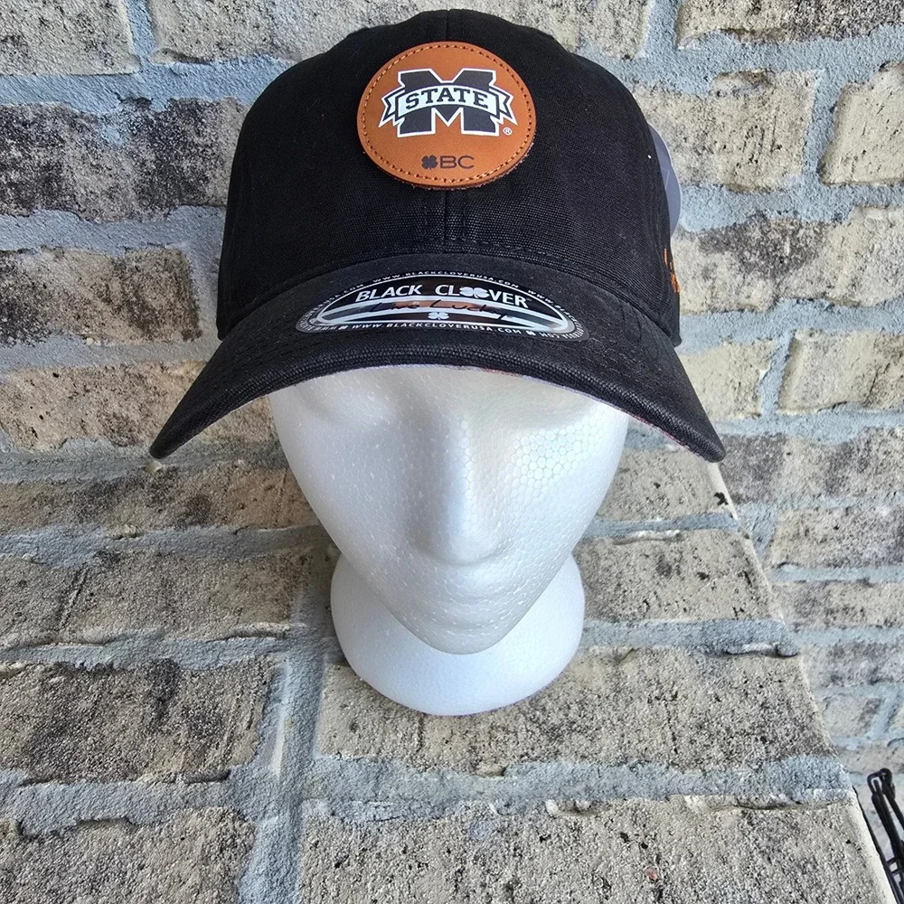 Black Clover Mississippi State Patch Hat Cap HBC Bulldogs Adjustable